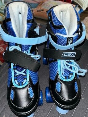DBX Kids Blue Adjustable Quad Roller Skates